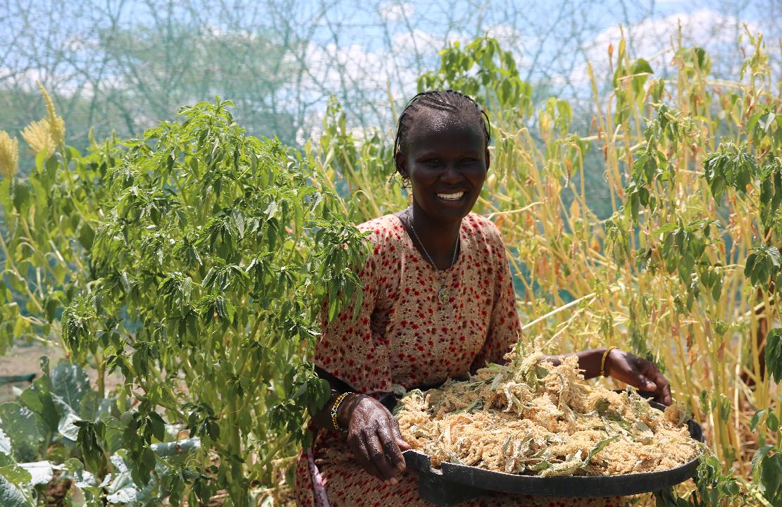 폴린 씨가 기후스마트농법으로 거둔 수확물